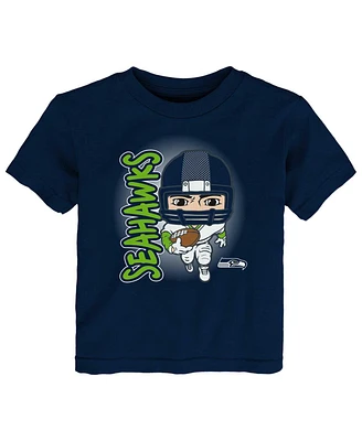 Toddler Boys and Girls Navy Seattle Seahawks Scrappy Sequel T-shirt
