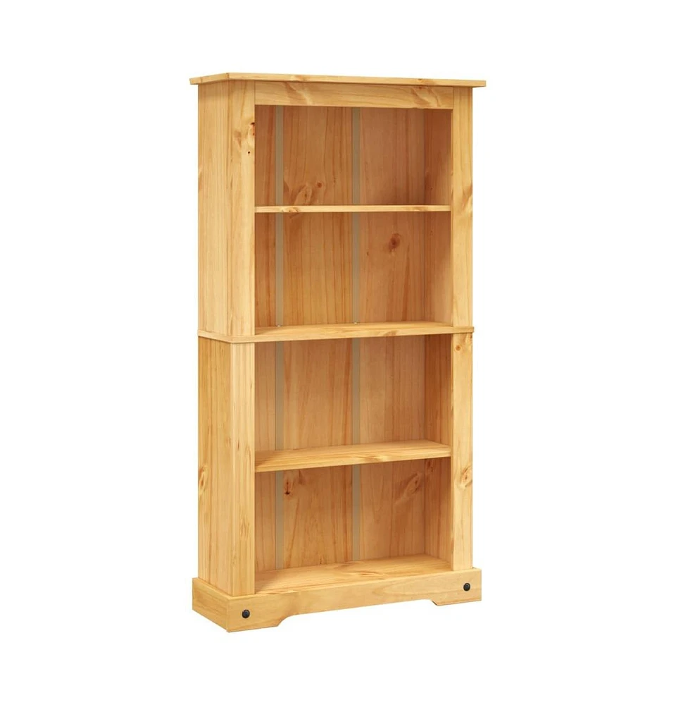 4-Tier Bookcase Mexican Pine Corona Range 31.9"x11.4"x59"