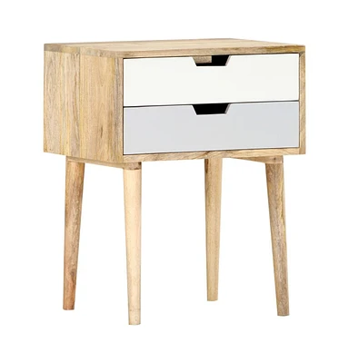 Bedside Cabinet 18.5"x13.8"x23.2" Solid Mango Wood