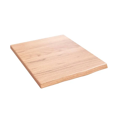 Wall Shelf Light Brown 15.7"x19.7"x0.8" Treated Solid Wood Oak