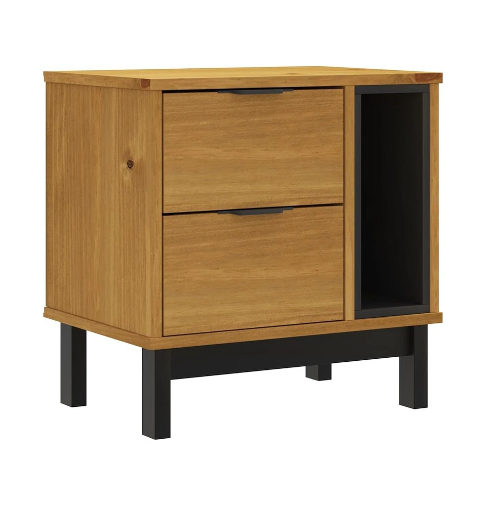 Bedside Cabinet Flam 19.3"x13.8"x19.7" Solid Wood Pine