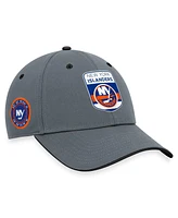 Men's Fanatics Gray New York Islanders Authentic Pro Home Ice Flex Hat