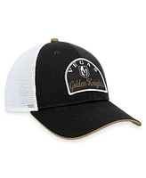 Men's Fanatics Black, White Vegas Golden Knights Fundamental Adjustable Hat