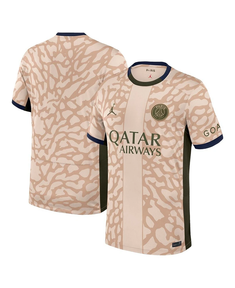 Men's Jordan Tan Paris Saint-Germain 2023/24 Fourth Stadium Replica Jersey