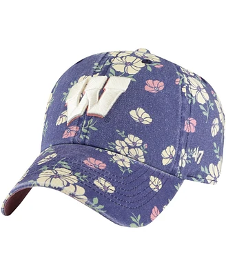 Women's '47 Brand Navy Wisconsin Badgers Primrose Clean Up Adjustable Hat