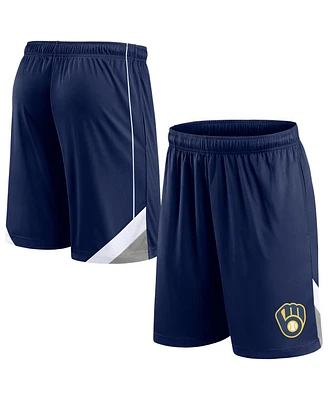 Men's Fanatics Navy Milwaukee Brewers Slice Shorts