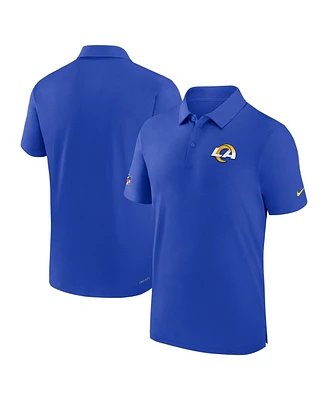 Men's Nike Royal Los Angeles Rams Sideline Coaches Dri-fit Polo Shirt