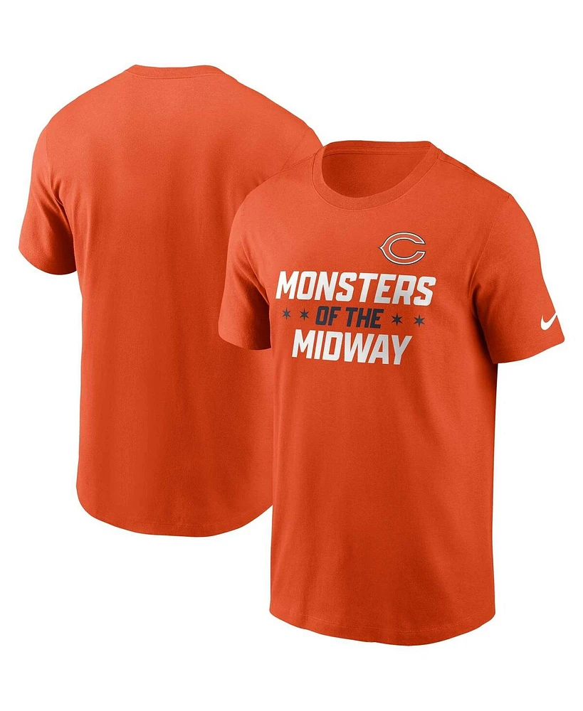 Men's Nike Orange Chicago Bears Local Essential T-shirt