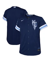 Big Boys Nike Navy Kansas City Royals 2022 Connect Replica Jersey