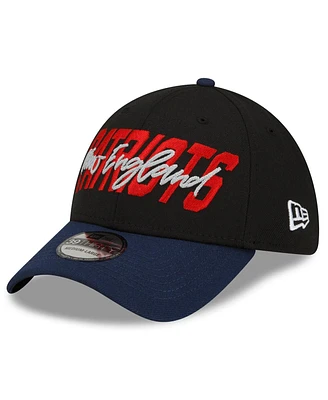 Men's New Era Black, Navy New England Patriots 2022 Nfl Draft 39THIRTY Flex Hat