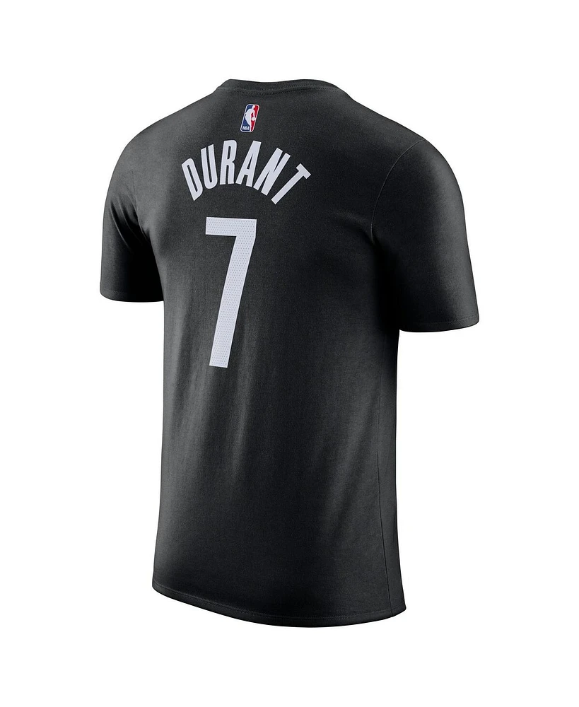 Men's Nike Kevin Durant Black Brooklyn Nets Icon 2022/23 Name and Number T-shirt