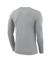 Men's Nike Heather Gray Colorado Buffaloes Legend Wordmark Performance Long Sleeve T-shirt