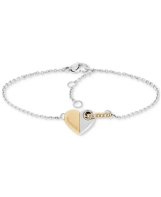 Tommy Hilfiger Pave Ring & Heart Link Bracelet