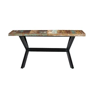 Dining Table 55.1"x27.6"x29.5" Solid Reclaimed Wood