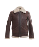 Furniq Uk Men's Shearling Aviator Jacket