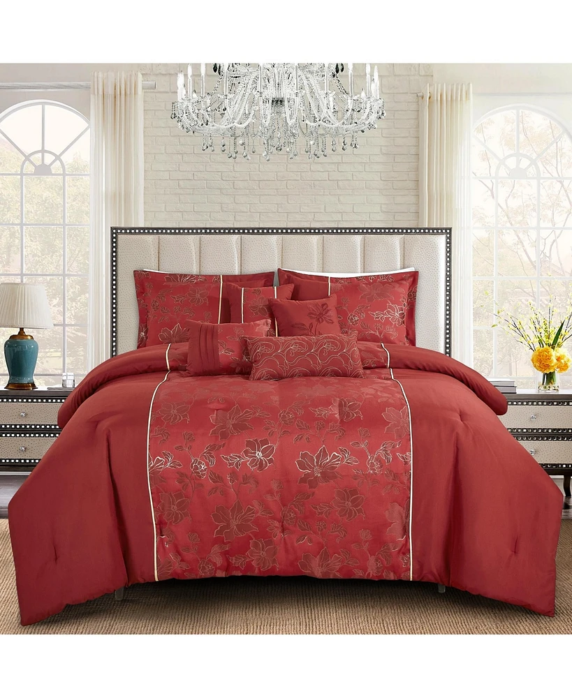 MarCielo 7 Pcs Bedding Comforter Set Dalia - Queen