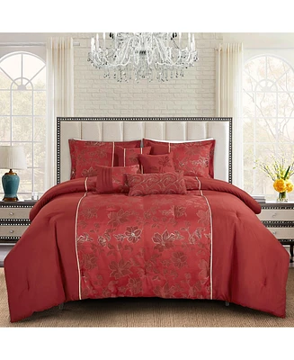 MarCielo 7 Pcs Bedding Comforter Set Dalia - Queen