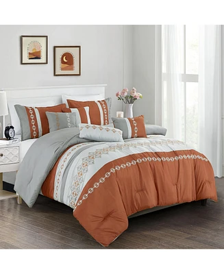 MarCielo 7 Pcs Bedding Comforter Set Jyotsna -King