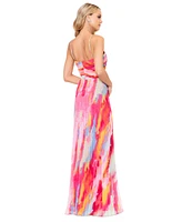 Xscape Women's Pleated Halter Gown