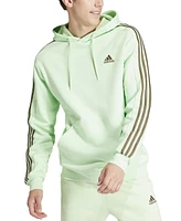 adidas Men's Essentials 3-Stripes Regular-Fit Fleece Hoodie, Regular & Big Tall