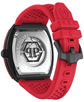 Philipp Plein Men's Automatic The Skeleton Silicone Strap Watch 44mm