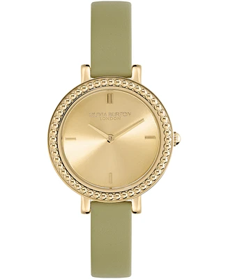 Olivia Burton Women's Vintage-Like Bead Green Leather Watch 30mm