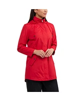 Ellen Tracy Women's Hi-Lo Hem Coated Rainwear