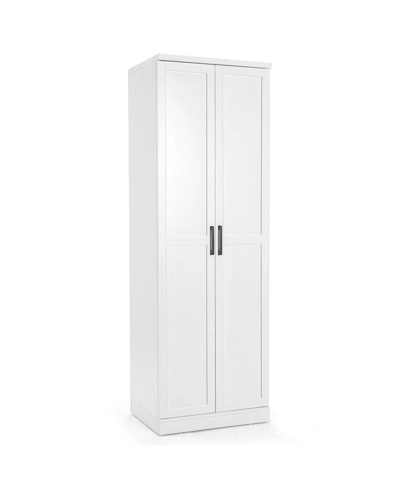 Sugift 70 Inch Freestanding Storage Cabinet with 2 Doors and 5 Shelves