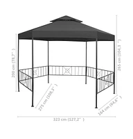 Garden Gazebo 127.2"x108.3"x104.3" Anthracite