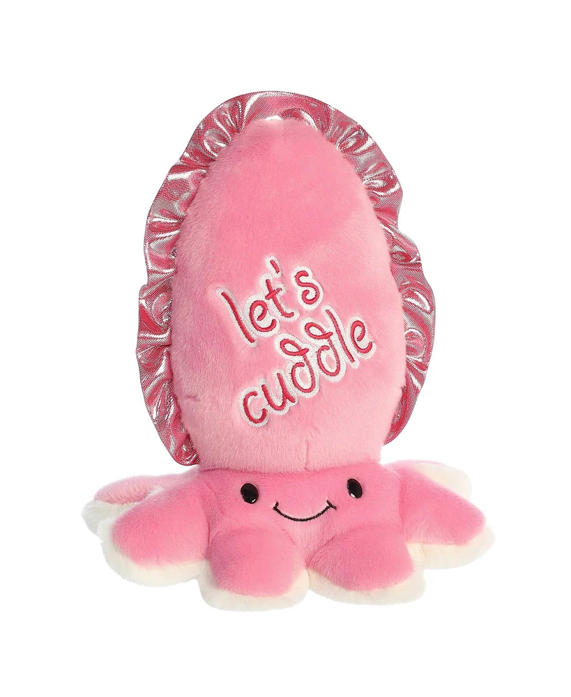 Aurora Medium Let's Cuddle Cuttlefish Just Sayin' Witty Plush Toy Pink 10"