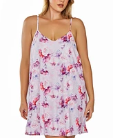 iCollection Plus 1Pc. Soft Brushed Nightgown Printed All Over Floral