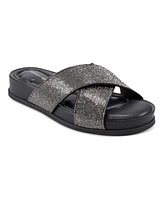 Easy Spirit Women's Judy Embellished Casual Flat Sandals - Black