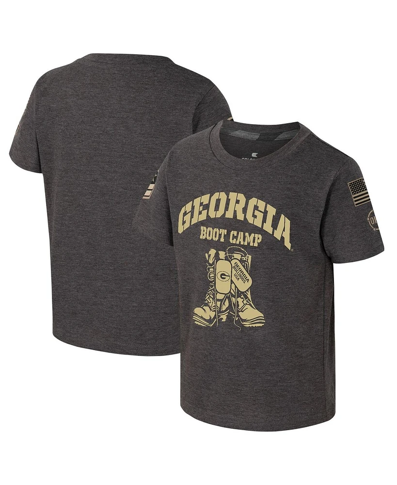 Toddler Boys and Girls Colosseum Charcoal Georgia Bulldogs Oht Military-Inspired Appreciation Boot Camp T-shirt