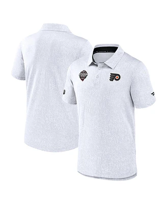 Men's Fanatics White Philadelphia Flyers 2024 Nhl Stadium Series Authentic Pro Jacquard Polo Shirt