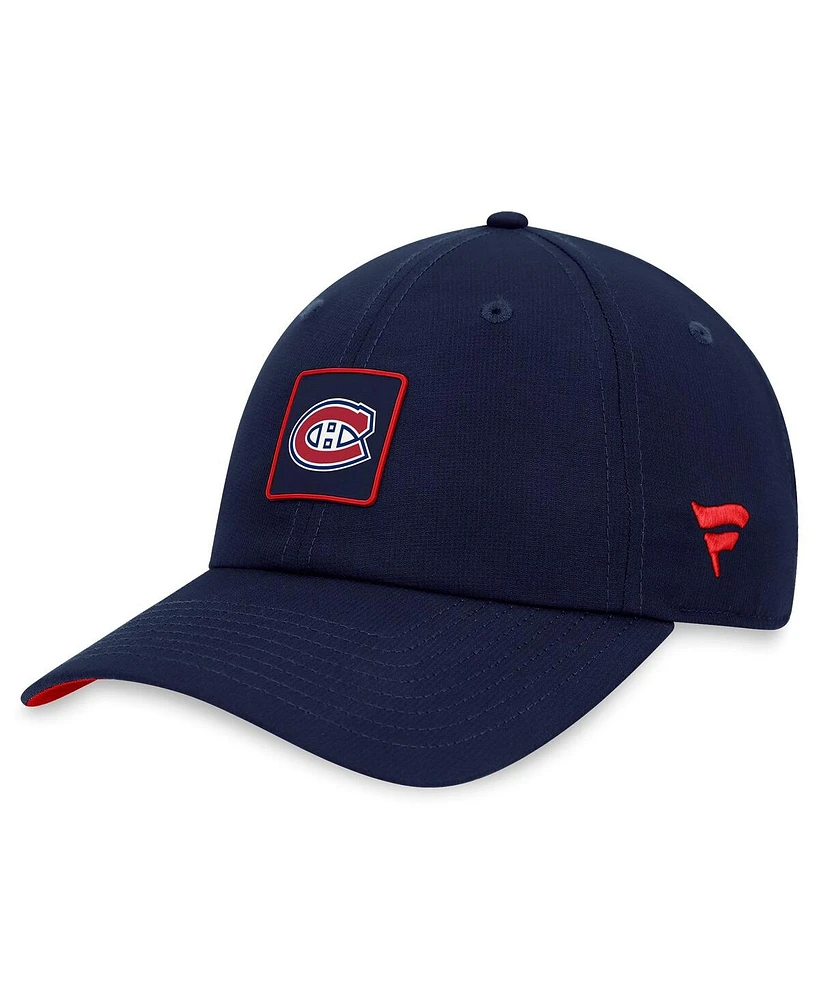 Men's Fanatics Navy Montreal Canadiens Authentic Pro Rink Adjustable Hat