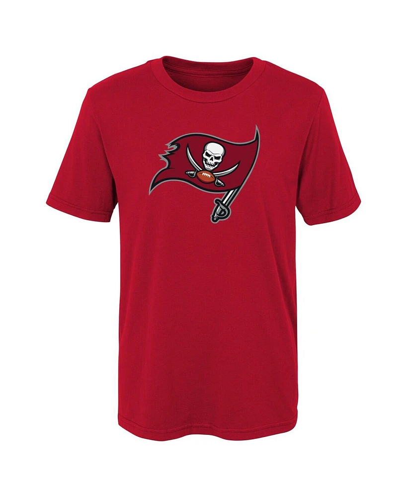 Little Boys and Girls Red Tampa Bay Buccaneers Primary Logo T-shirt