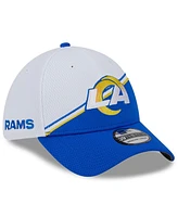 Men's New Era White, Royal Los Angeles Rams 2023 Sideline 39THIRTY Flex Hat