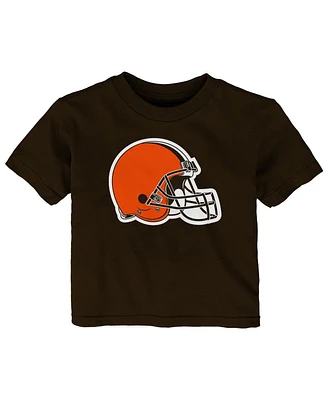 Baby Boys and Girls Brown Cleveland Browns Primary Logo T-shirt