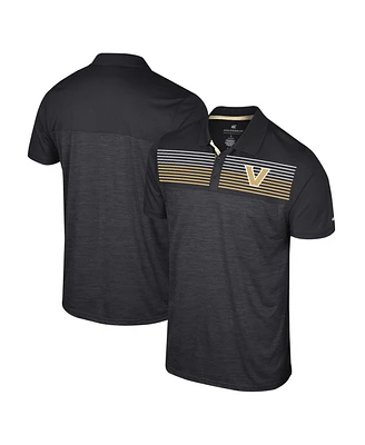 Men's Colosseum Black Vanderbilt Commodores Langmore Polo Shirt
