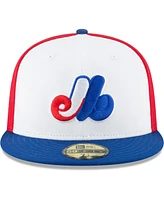 Men's New Era White Montreal Expos Cooperstown Collection Wool 59FIFTY Fitted Hat