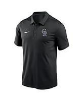 Men's Nike Black Colorado Rockies Agility Performance Polo Shirt