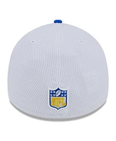 Men's New Era White, Royal Los Angeles Rams 2023 Sideline 39THIRTY Flex Hat