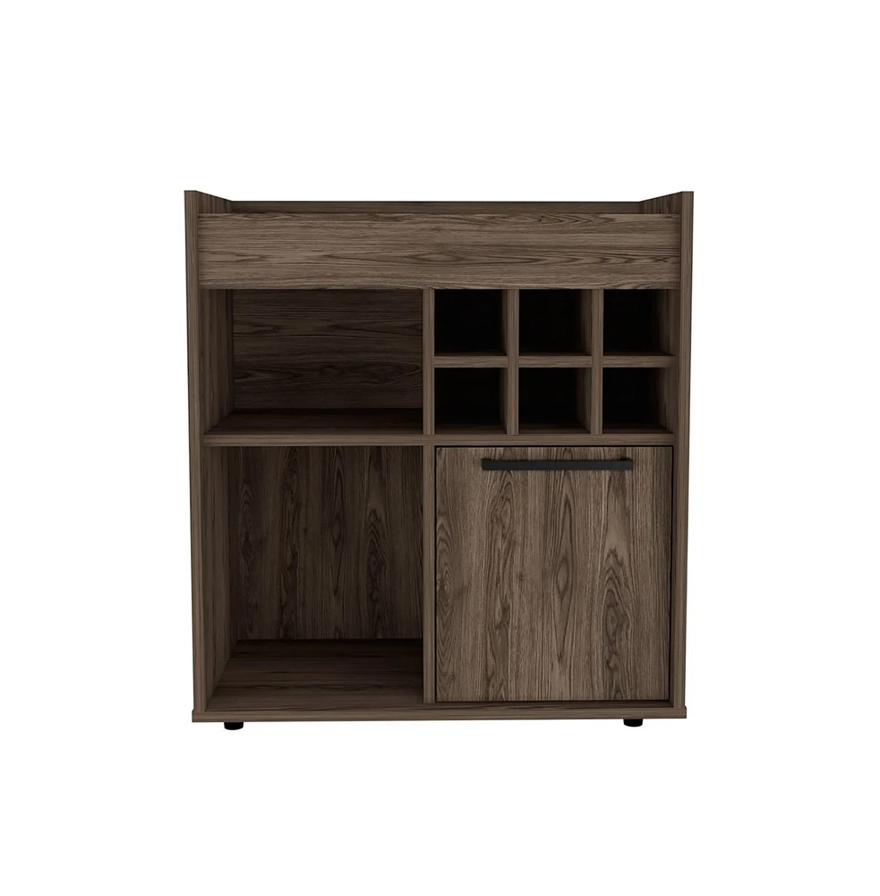 Depot E-shop Pasadena Bar Cabinet With Divisions, Two Concealed Shelves, Six Cubbies