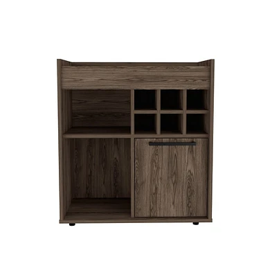 Depot E-shop Pasadena Bar Cabinet With Divisions, Two Concealed Shelves, Six Cubbies