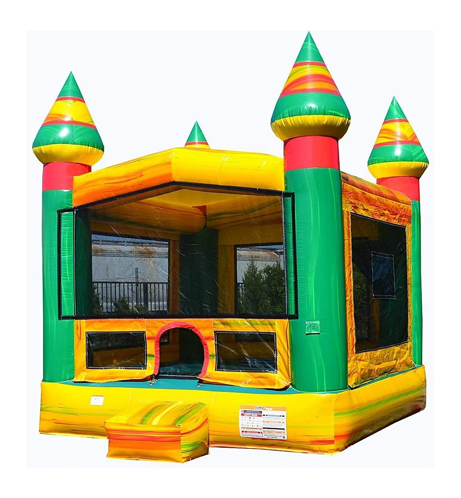 JumpOrange Titanium Commercial Grade Inflatable Bounce House with Air Blower, Kids and Adults, 100% Pvc Vinyl, Outdoor Indoor, Backyard Home, Bouncer