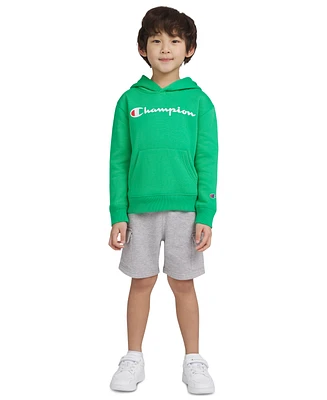 Champion Toddler & Little Boys Fleece Hoodie Cargo Shorts, 2 Piece Set