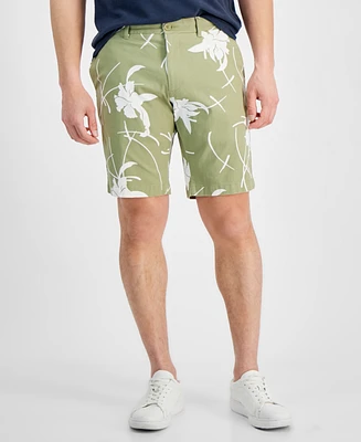 Tommy Hilfiger Men's Regular-Fit Floral-Print 9" Twill Shorts