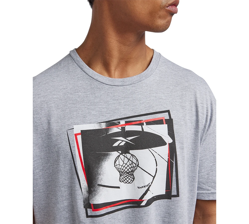 Reebok Men's B-Ball Hoop Graphic T-Shirt