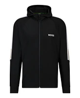 Boss by Hugo Matteo Berrettini Signature-Stripe Regular-Fit Zip-Up Hoodie