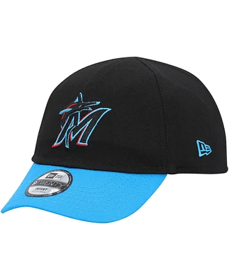 Baby Boys and Girls New Era Black Miami Marlins Team Color My First 9TWENTY Flex Hat